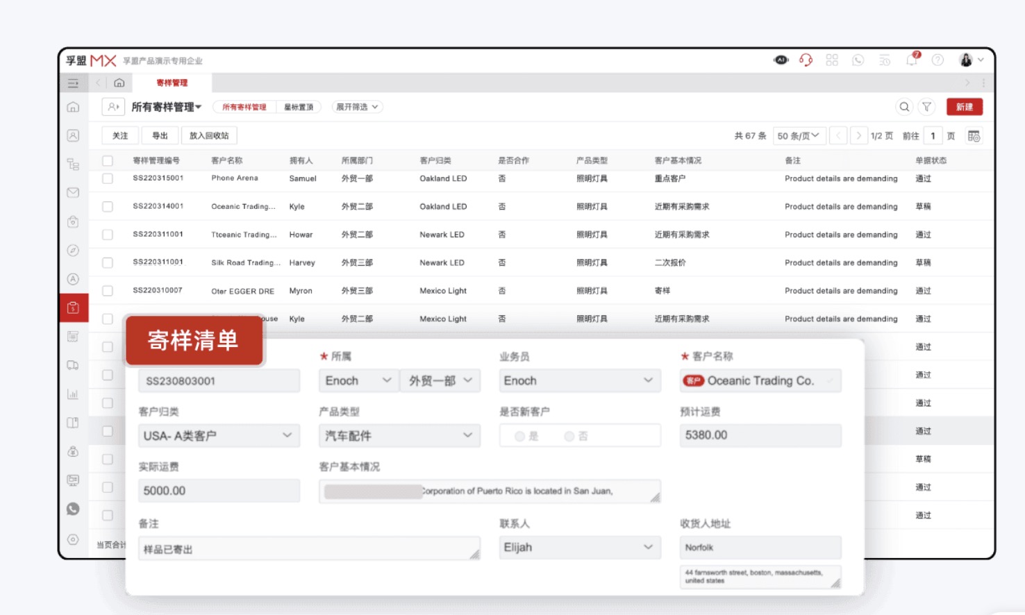 外貿(mào)寄樣品流程(圖1)